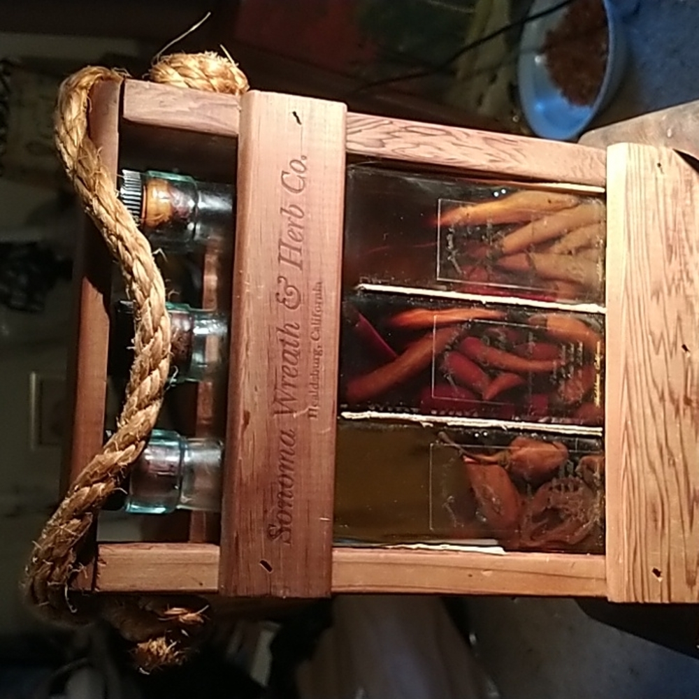 Vintage Sonoma Wreath and Herb Co. w/ a Collection of 3 Aged Champagne V…